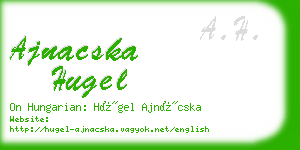 ajnacska hugel business card